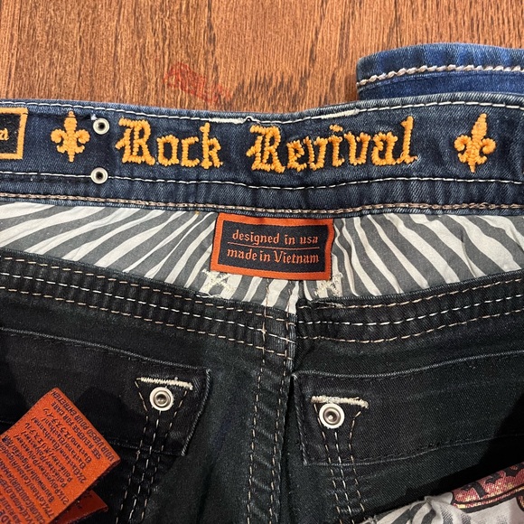 Rock Revival Blue Jeans Amanda Easy Boot Women’s Size 28 Vintage Y2K McBling 80s - Picture 3 of 10